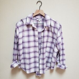 Madewell Purple Flannel Shirt